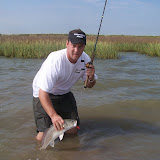 Austin Pell with a nice redfish caught on an El Diablo Big-Eyed Mullet