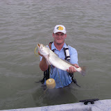 My brother with a 26" trout