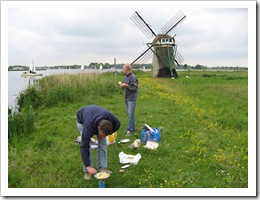 Luch op de kaag bij het gemaal