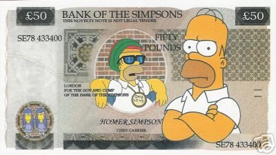 Simpsons Bank Note