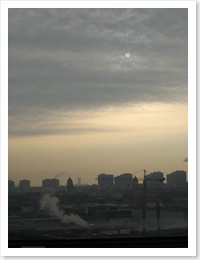 Berlin skyline at dusk