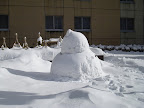 第一瀧本館外的大雪人