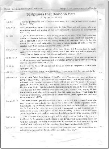 scriptures that demons hate