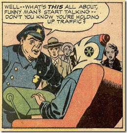Jack Kirby Cop and crowd