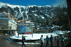 Our first view of Wengen as we stepped off the train and into the town center.