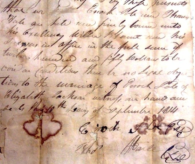 Enoch Jobe and Elizabeth Jackson ...