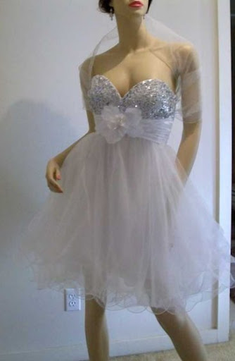 short wedding dress, bridal gown