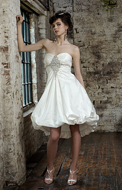 short white bridal wedding dresses