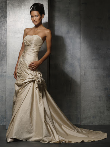 tropical beige strapless wedding gown,bridal dress tropical beige strapless wedding gown,bridal dress
