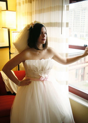 Whimsical, Frilly 'Strapless Wedding Gown'
