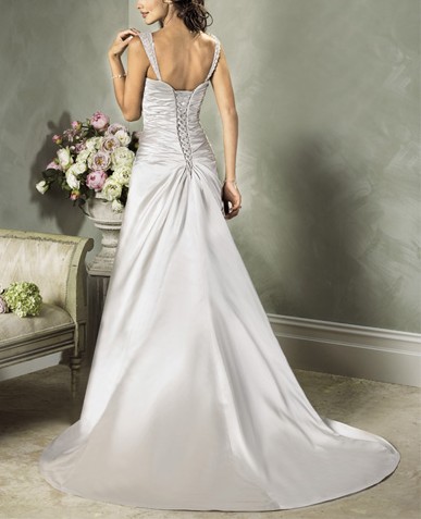 Romantic Back Wedding Dresses