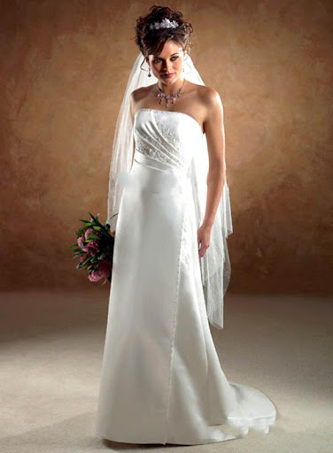 Strapless Slim Bridal Wedding Gown