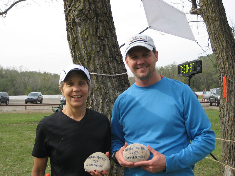 Gayle and Brian, proud 33-mile run ...