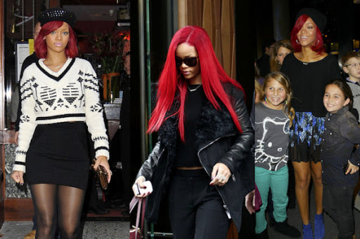 Rihanna Photographed Wearing Same Necklace in All Outfits for Weekend