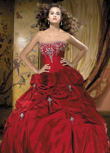 red wedding gowns