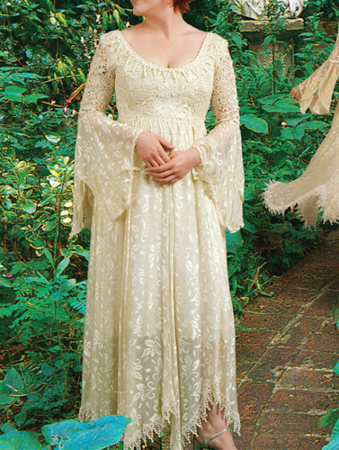 Renaissance bridal gown, vintage wedding dress