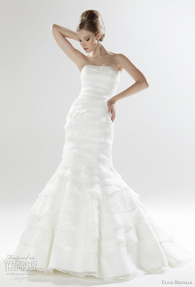 White Layered Wedding Gown