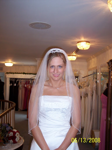 brides & her wedding dress gown