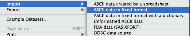 Stata File Menu