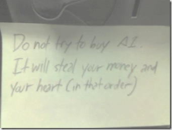 Do not try to buy A1. It will steal your money and your heart (in that order)