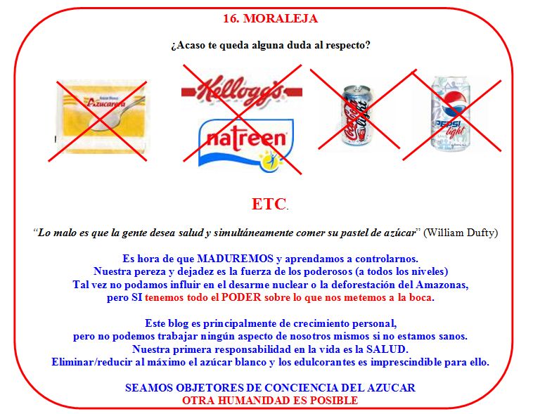 Moraleja sobre el azúcar