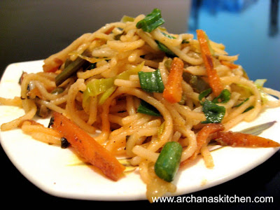 Vegetable Hakka Noodles