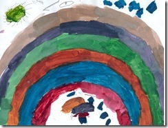 Ethan rainbow with guy painting