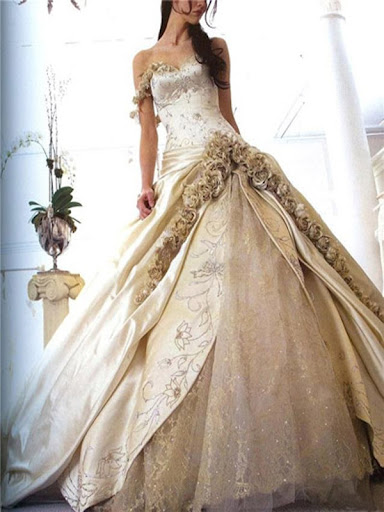 ivory ball gown beautiful wedding