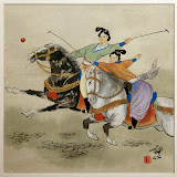 Xu Ren &ndash; Horserider 8  (15" x 15" White Mat) $75