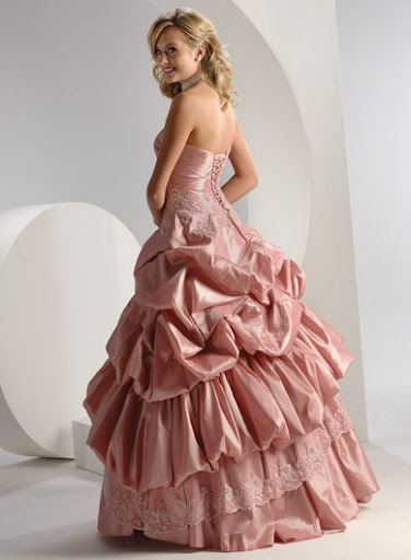 Strapless Satin Bubble Dress Cocktail Gown Prom