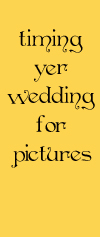 timing your wedding for pictures