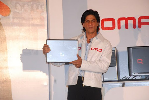 new compaq logo. Shahrukh Khan introduces new Compaq logo