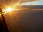 sunset from the airplane on the way home