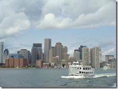 Boston downtown as seen from the cruise