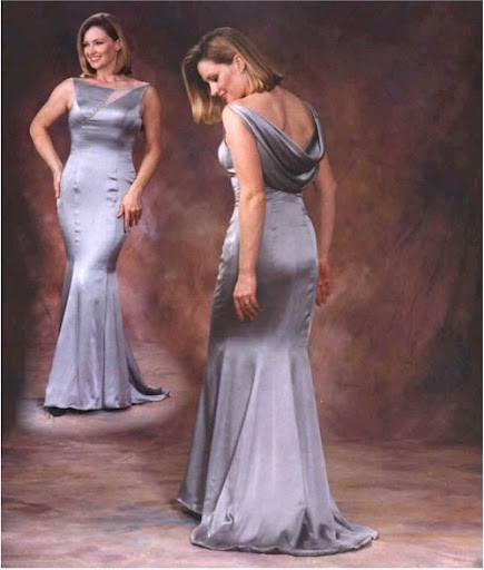 Designs For Evening Dresses. gray silk wedding dress
