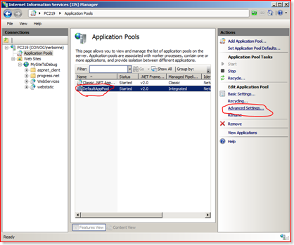 IIS7 on vista C