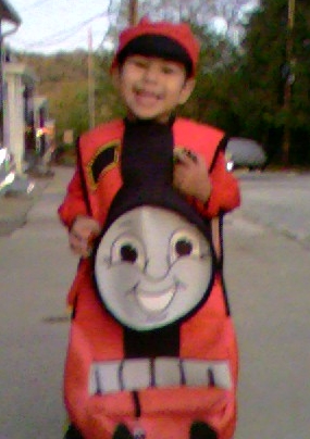 EJ as James the Red Engine