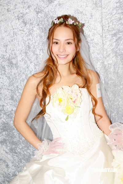 Beautiful model in prefect bridal dress fashion