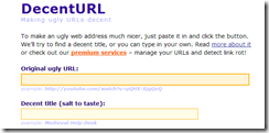 DecentURL - Making ugly URLs decent