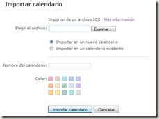 Importar Calendario