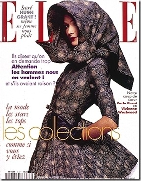 Carla Bruni covers 1994 ELLE magzine