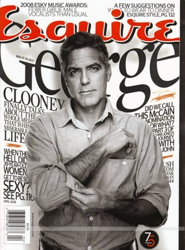 George Clooney on Esquire cover picture