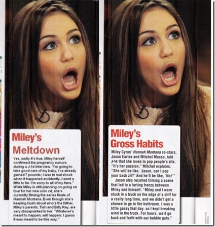celebrity fakes miley cyrus