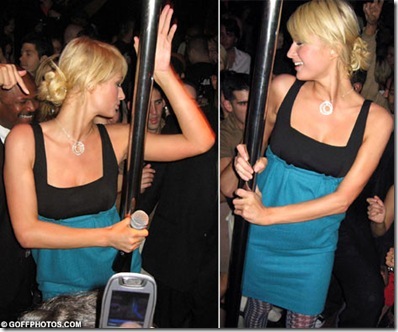 Paris Hilton Pole-dancing At New York's Marquee Club1