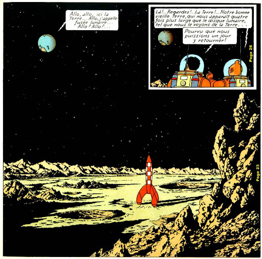 Hergé (Georges Remi), uit `de avonturen van Kuifje: Mannen op de Maan