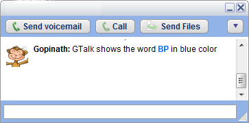 Image:GTalk chat window shows BP in blue color