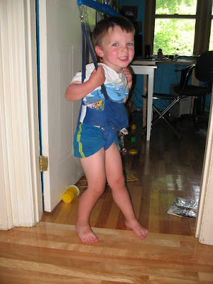 Three Year Old Kuba on the Jolly Jumper