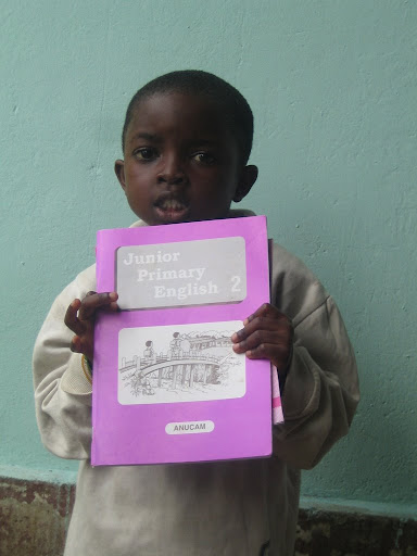 ONe of the children with their gift
