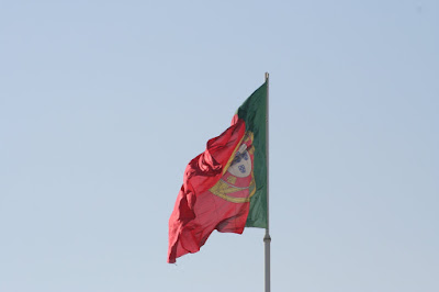 Bandeira de Portugal no Parque Eduardo VII em Lisboa