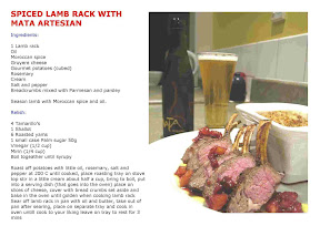 spice lamb with mata artesian